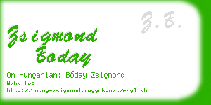 zsigmond boday business card