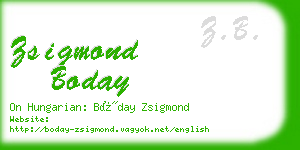zsigmond boday business card